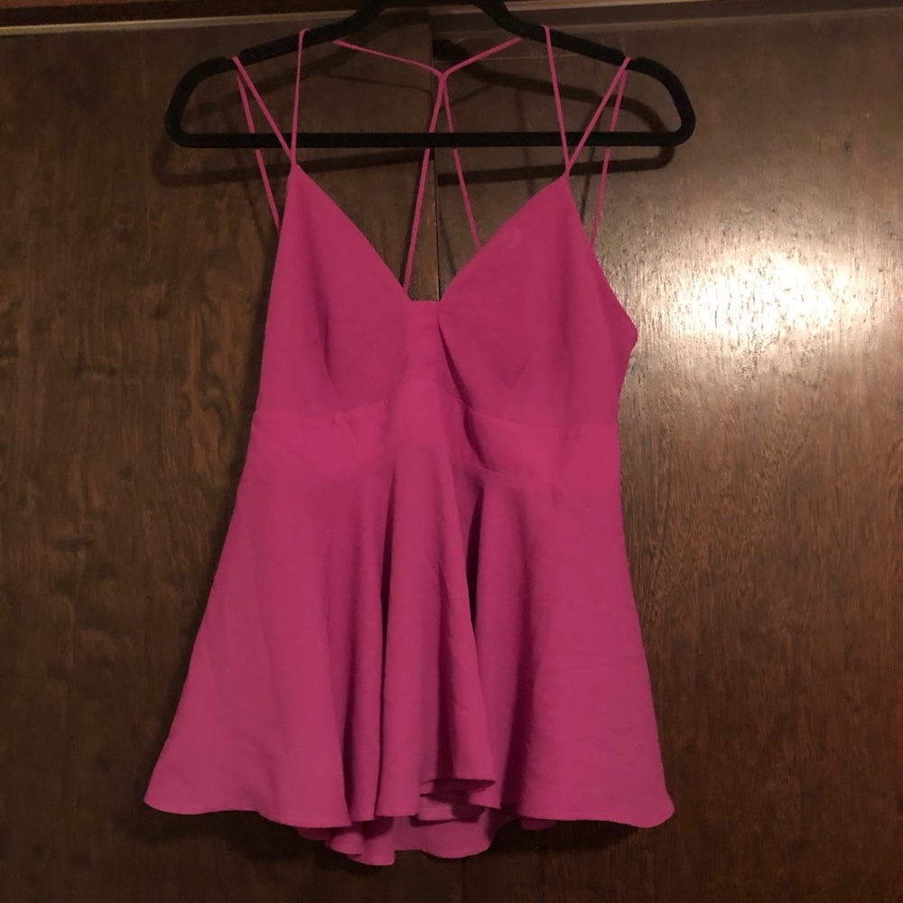Pink Spaghetti Strap Blouse